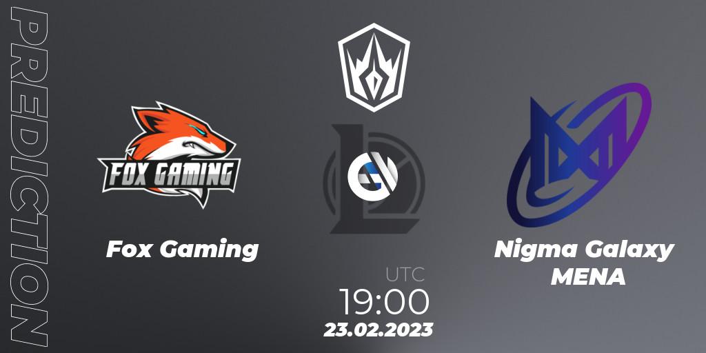 Fox Gaming vs Nigma Galaxy MENA: Match Prediction. 23.02.2023 at 19:00, LoL, Arabian League Spring 2023
