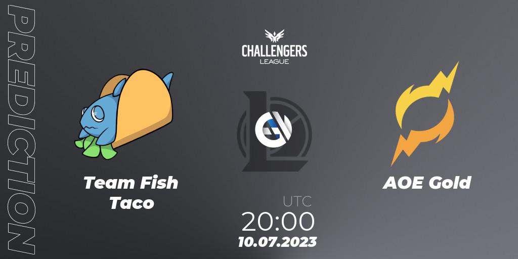 Team Fish Taco vs AOE Gold: Match Prediction. 10.07.2023 at 20:00, LoL, North American Challengers League 2023 Summer - Group Stage