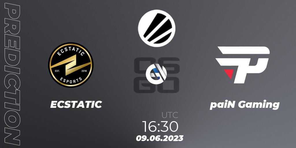 ECSTATIC vs paiN Gaming: Match Prediction. 09.06.23, CS2 (CS:GO), ESL Challenger Katowice 2023