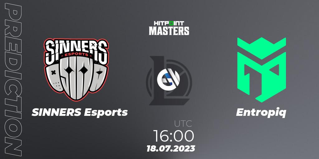 SINNERS Esports vs Entropiq: Match Prediction. 18.07.23, LoL, Hitpoint Masters Summer 2023 - Group Stage