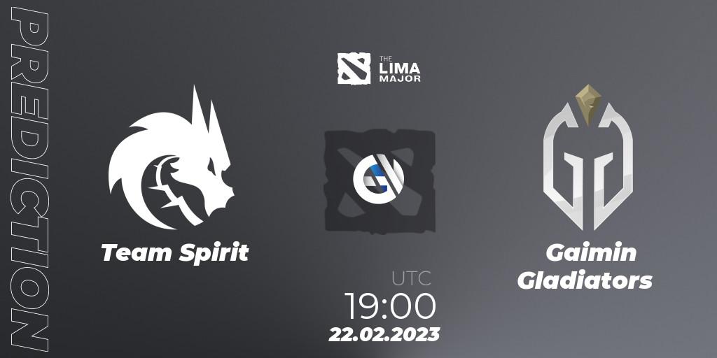 Team Spirit vs Gaimin Gladiators: Match Prediction. 22.02.23, Dota 2, The Lima Major 2023