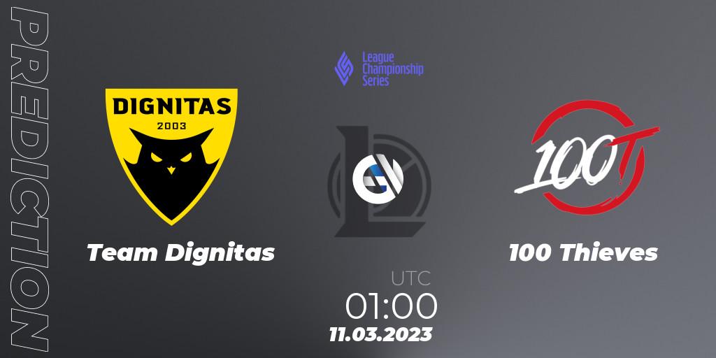 Team Dignitas vs 100 Thieves: Match Prediction. 11.03.23, LoL, LCS Spring 2023 - Group Stage