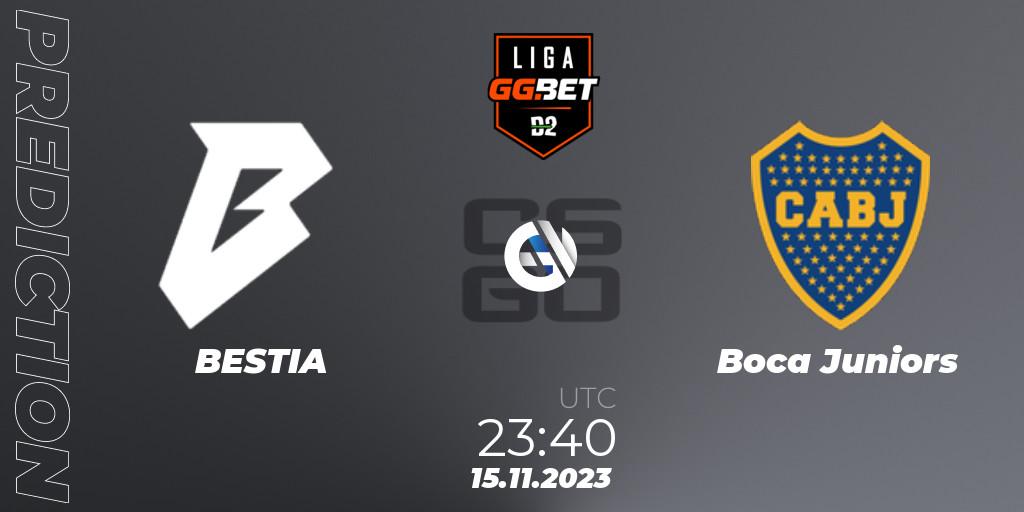 BESTIA vs Boca Juniors: Match Prediction. 15.11.23, CS2 (CS:GO), Dust2 Brasil Liga Season 2