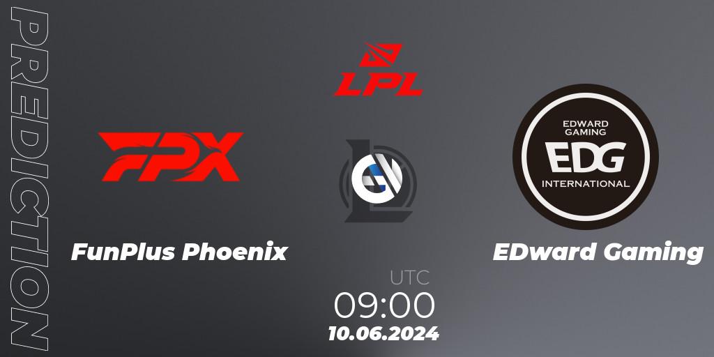 FunPlus Phoenix vs EDward Gaming: Match Prediction. 10.06.2024 at 09:00, LoL, LPL 2024 Summer - Group Stage