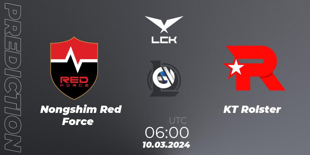 Nongshim Red Force vs KT Rolster: Match Prediction. 10.03.24, LoL, LCK Spring 2024 - Group Stage