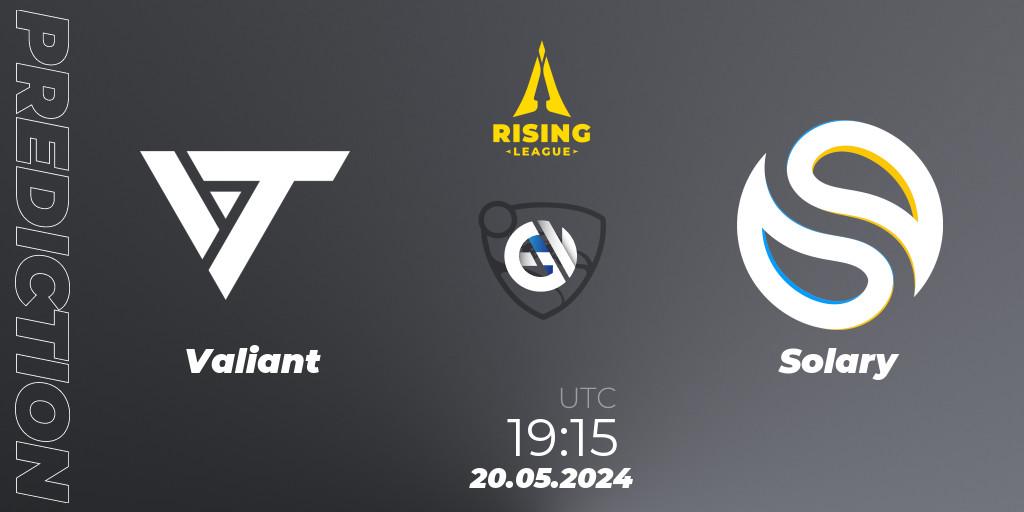 Valiant vs Solary: Match Prediction. 20.05.2024 at 19:15, Rocket League, Rising League 2024 — Split 1 — Main Event