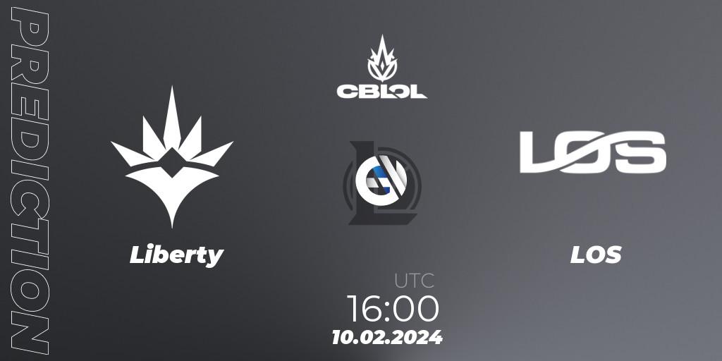 Liberty vs LOS: Match Prediction. 10.02.24, LoL, CBLOL Split 1 2024 - Group Stage