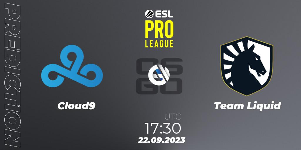 Cloud9 vs Team Liquid: Match Prediction. 22.09.2023 at 17:30, Counter-Strike (CS2), ESL Pro League Season 18