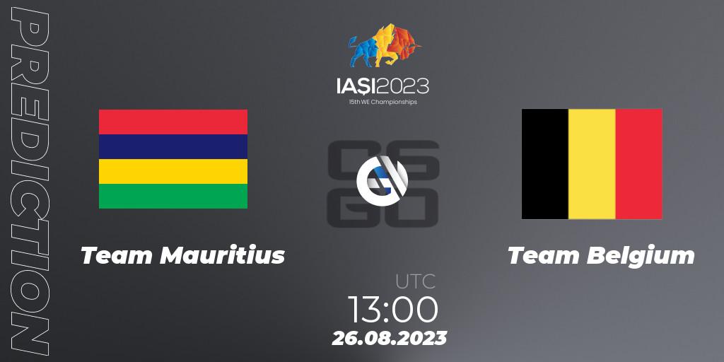 Team Mauritius vs Team Belgium: Match Prediction. 26.08.23, CS2 (CS:GO), IESF World Esports Championship 2023