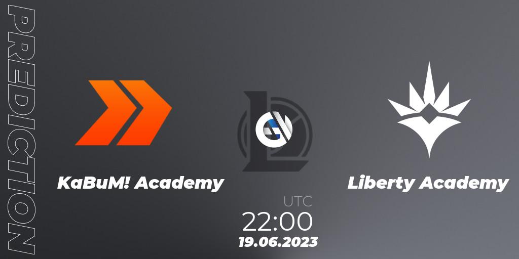 KaBuM! Academy vs Liberty Academy: Match Prediction. 19.06.2023 at 22:00, LoL, CBLOL Academy Split 2 2023 - Group Stage