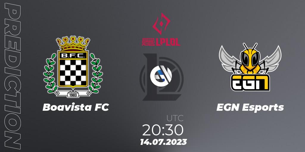 Boavista FC vs EGN Esports: Match Prediction. 23.06.2023 at 20:30, LoL, LPLOL Split 2 2023 - Group Stage