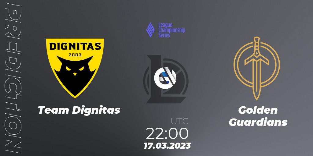 Team Dignitas vs Golden Guardians: Match Prediction. 17.02.23, LoL, LCS Spring 2023 - Group Stage
