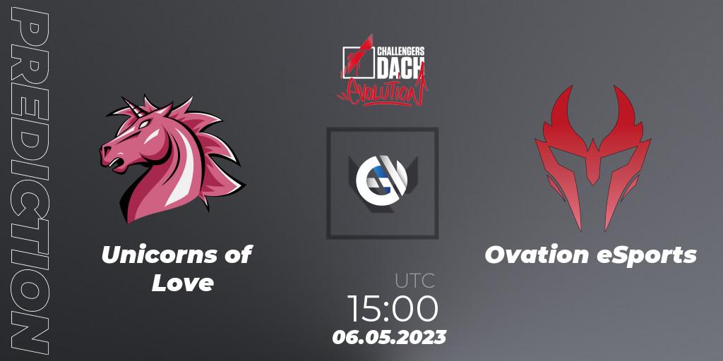 Unicorns of Love vs Ovation eSports: Match Prediction. 06.05.2023 at 15:00, VALORANT, VALORANT Challengers DACH: Evolution Split 2 - Regular Season