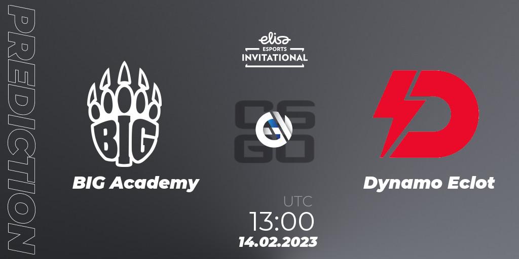 BIG Academy vs Dynamo Eclot: Match Prediction. 14.02.2023 at 13:00, Counter-Strike (CS2), Elisa Invitational Winter 2023