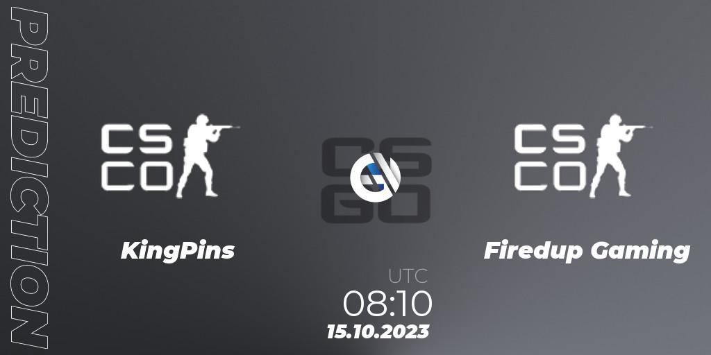 Kingpins vs Firedup Gaming: Match Prediction. 15.10.23, CS2 (CS:GO), Dust2 India 1xBet Masters 3