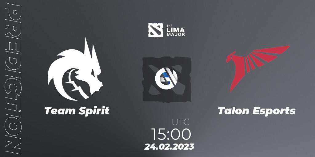 Team Spirit vs Talon Esports: Match Prediction. 24.02.23, Dota 2, The Lima Major 2023