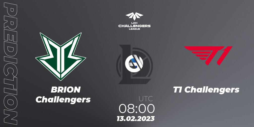 Brion Esports Challengers vs T1 Challengers: Match Prediction. 13.02.23, LoL, LCK Challengers League 2023 Spring
