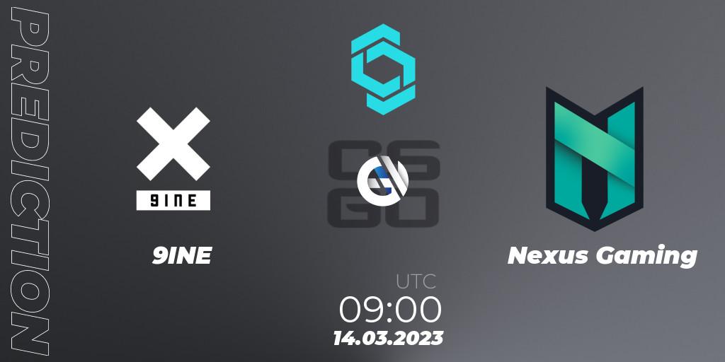 9INE vs Nexus Gaming: Match Prediction. 14.03.2023 at 09:00, Counter-Strike (CS2), CCT North Europe Series #4