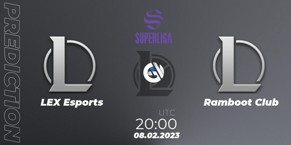 LEX Esports vs Ramboot Club: Match Prediction. 08.02.2023 at 20:00, LoL, LVP Superliga 2nd Division Spring 2023 - Group Stage