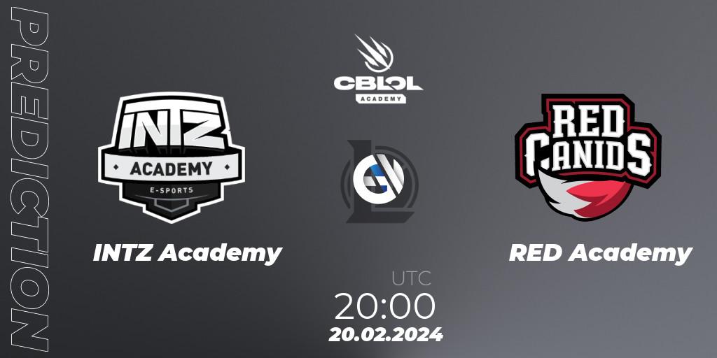 INTZ Academy vs RED Academy: Match Prediction. 20.02.24, LoL, CBLOL Academy Split 1 2024