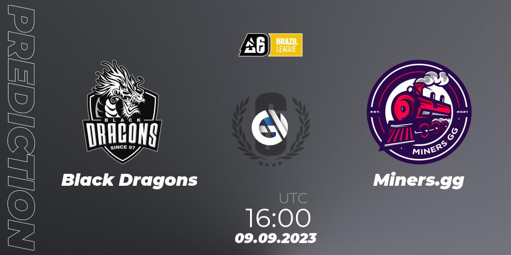 Black Dragons vs Miners.gg: Match Prediction. 09.09.2023 at 16:00, Rainbow Six, Brazil League 2023 - Stage 2