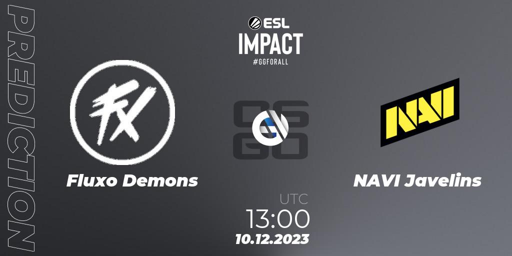 Fluxo Demons vs NAVI Javelins: Match Prediction. 10.12.23, CS2 (CS:GO), ESL Impact League Season 4