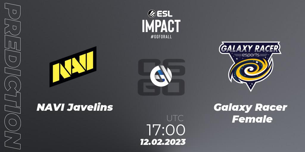 NAVI Javelins vs Galaxy Racer Female: Match Prediction. 12.02.23, CS2 (CS:GO), ESL Impact Katowice 2023