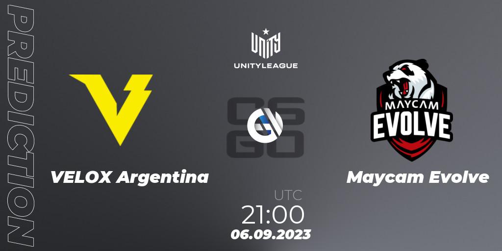 VELOX Argentina vs Maycam Evolve: Match Prediction. 06.09.2023 at 21:00, Counter-Strike (CS2), LVP Unity League Argentina 2023