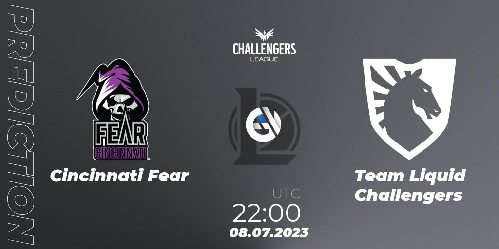 Cincinnati Fear vs Team Liquid Challengers: Match Prediction. 17.06.2023 at 22:00, LoL, North American Challengers League 2023 Summer - Group Stage