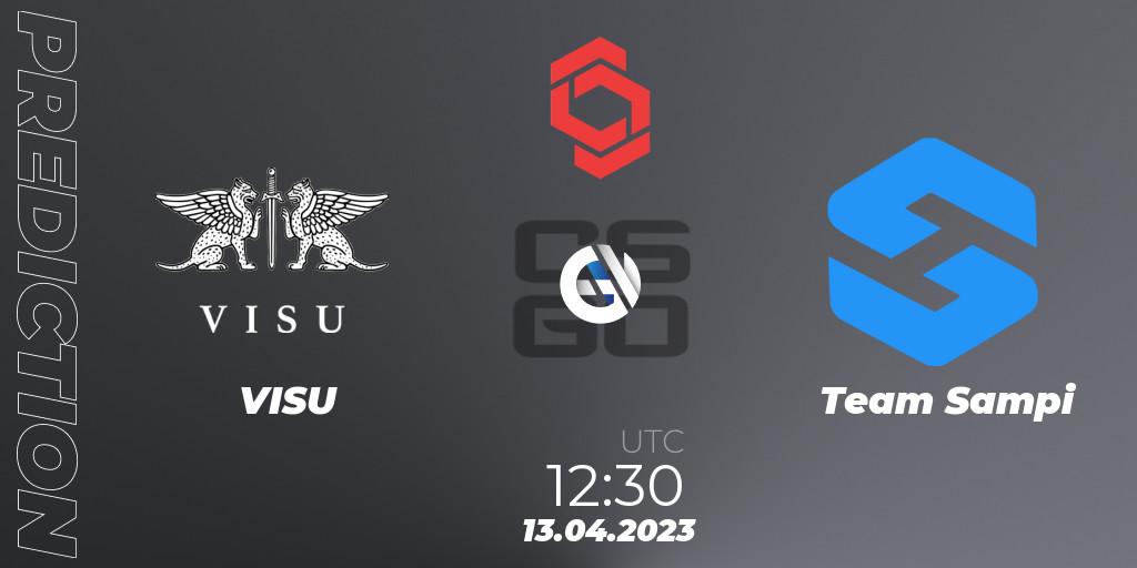 VISU vs Team Sampi: Match Prediction. 13.04.2023 at 12:45, Counter-Strike (CS2), CCT Central Europe Series #6: Closed Qualifier