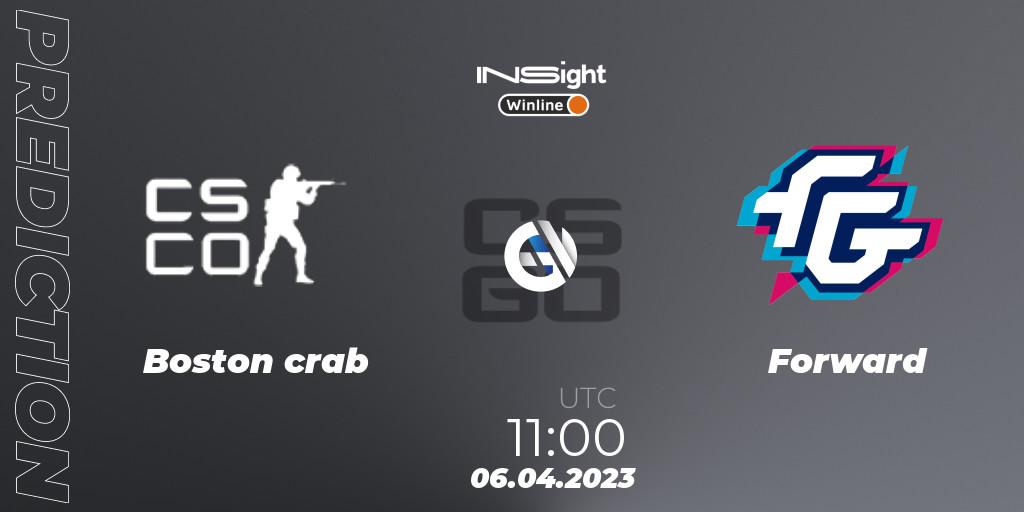 Boston crab vs Forward: Match Prediction. 06.04.23, CS2 (CS:GO), Winline Insight Season 3