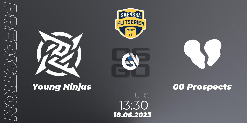 Young Ninjas vs 00 Prospects: Match Prediction. 18.06.23, CS2 (CS:GO), Svenska Elitserien Spring 2023