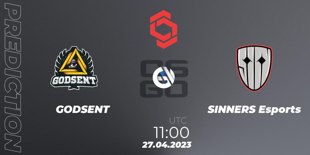 GODSENT vs SINNERS Esports: Match Prediction. 27.04.23, CS2 (CS:GO), CCT Central Europe Series #6