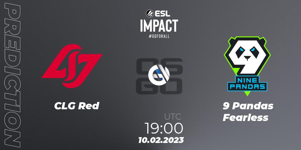 CLG Red vs 9 Pandas Fearless: Match Prediction. 10.02.23, CS2 (CS:GO), ESL Impact Katowice 2023