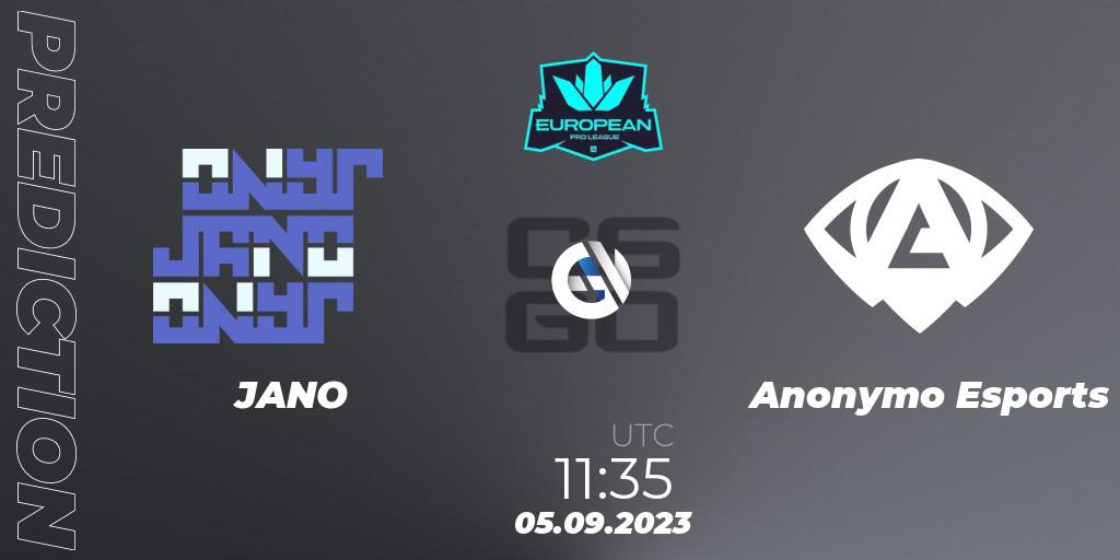 JANO vs Anonymo Esports: Match Prediction. 05.09.23, CS2 (CS:GO), European Pro League Season 10