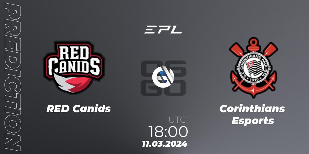 RED Canids vs Corinthians Esports: Match Prediction. 11.03.24, CS2 (CS:GO), EPL World Series: Americas Season 7