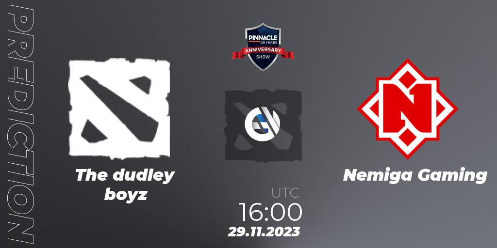 The dudley boys vs Nemiga Gaming: Match Prediction. 29.11.2023 at 16:02, Dota 2, Pinnacle - 25 Year Anniversary Show