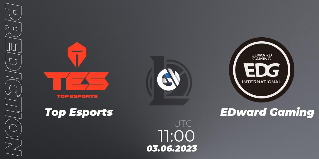 Top Esports vs EDward Gaming: Match Prediction. 03.06.2023 at 11:00, LoL, LPL Summer 2023 Regular Season