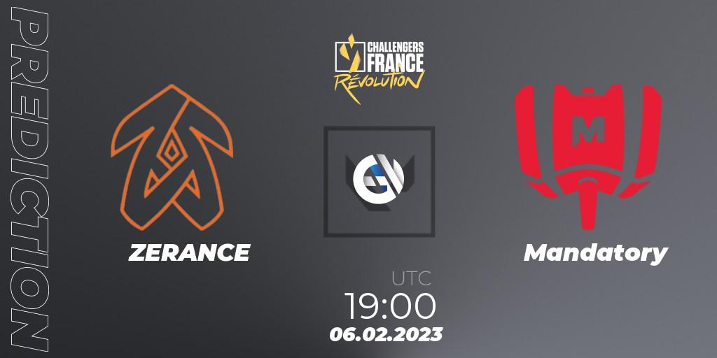 ZERANCE vs Mandatory: Match Prediction. 06.02.23, VALORANT, VALORANT Challengers 2023 France: Revolution Split 1