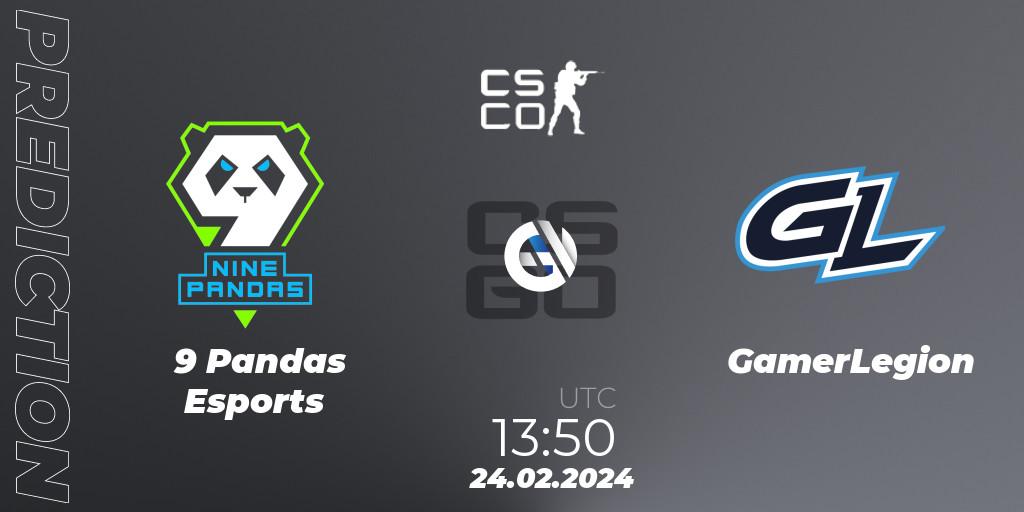 9 Pandas Esports vs GamerLegion: Match Prediction. 24.02.24, CS2 (CS:GO), PGL CS2 Major Copenhagen 2024 Opening Stage Last Chance Qualifier