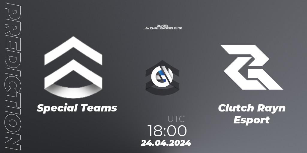 Special Teams vs Clutch Rayn Esport: Match Prediction. 24.04.2024 at 18:00, Call of Duty, Call of Duty Challengers 2024 - Elite 2: EU