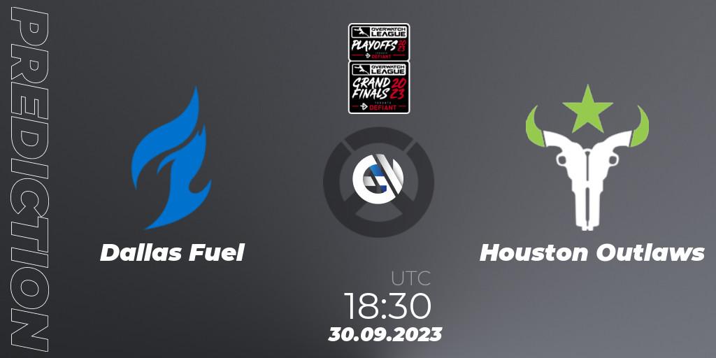 Dallas Fuel vs Houston Outlaws: Match Prediction. 30.09.23, Overwatch, Overwatch League 2023 - Playoffs