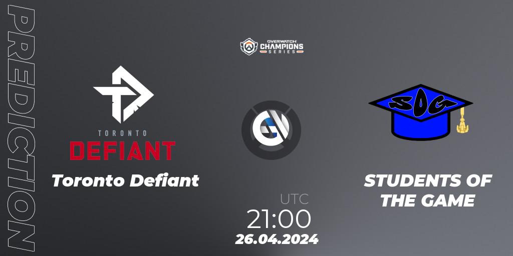 Toronto Defiant vs STUDENTS OF THE GAME: Match Prediction. 26.04.24, Overwatch, Overwatch Champions Series 2024 - North America Stage 2 Main Event