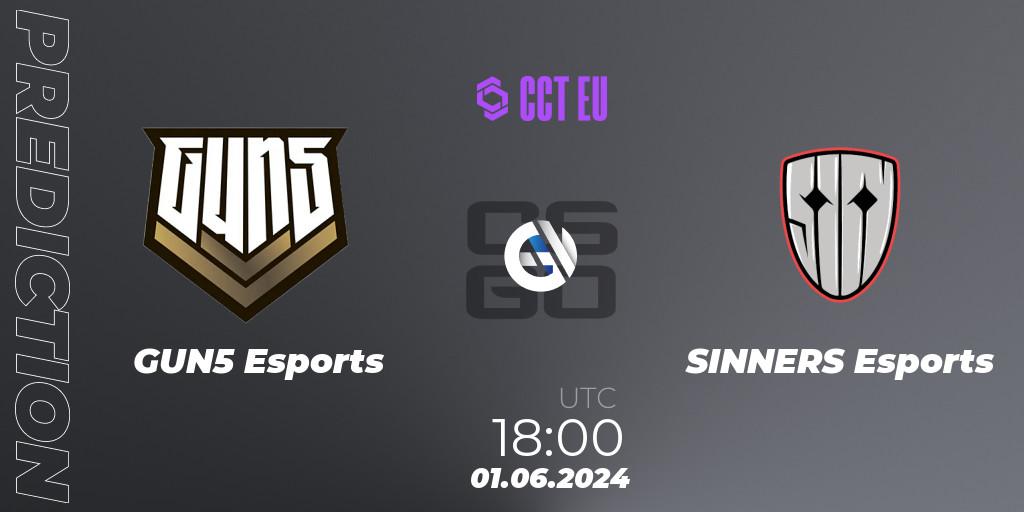 GUN5 Esports vs SINNERS Esports: Match Prediction. 01.06.2024 at 18:50, Counter-Strike (CS2), CCT Season 2 Europe Series 4