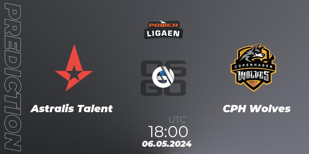 Astralis Talent vs CPH Wolves: Match Prediction. 06.05.2024 at 18:00, Counter-Strike (CS2), Dust2.dk Ligaen Season 26