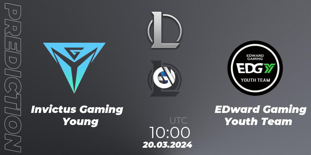 Invictus Gaming Young vs EDward Gaming Youth Team: Match Prediction. 20.03.24, LoL, LDL 2024 - Stage 1