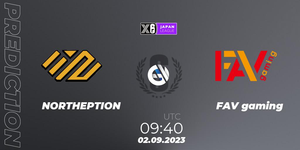 NORTHEPTION vs FAV gaming: Match Prediction. 02.09.23, Rainbow Six, Japan League 2023 - Stage 2