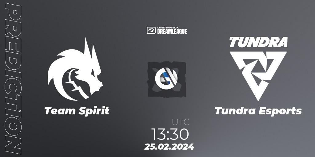 Team Spirit vs Tundra Esports: Match Prediction. 25.02.24, Dota 2, DreamLeague Season 22