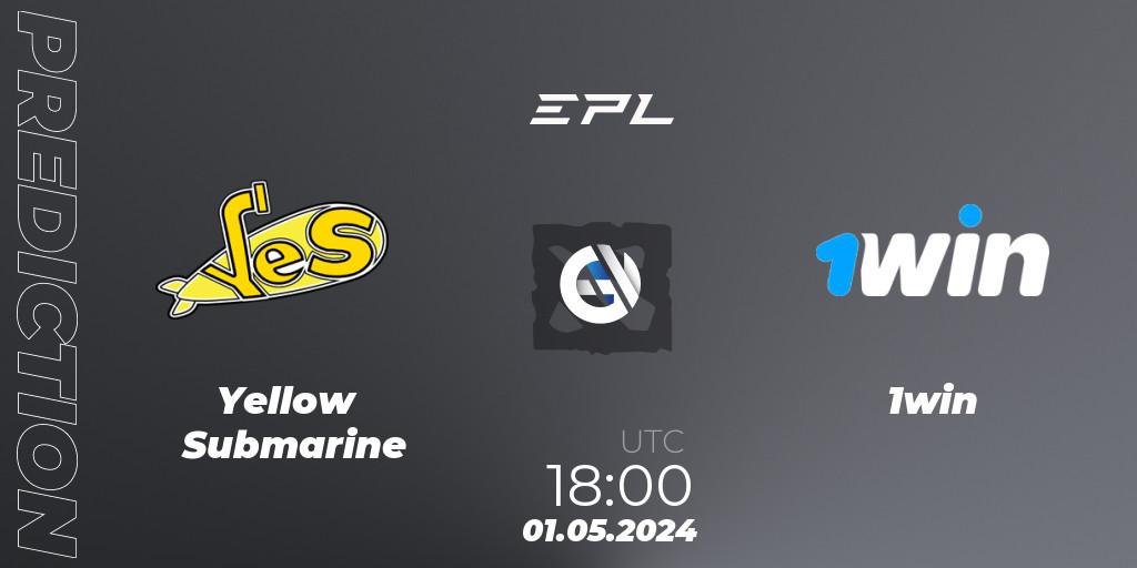 Yellow Submarine vs 1win: Match Prediction. 01.05.2024 at 18:20, Dota 2, European Pro League Season 18