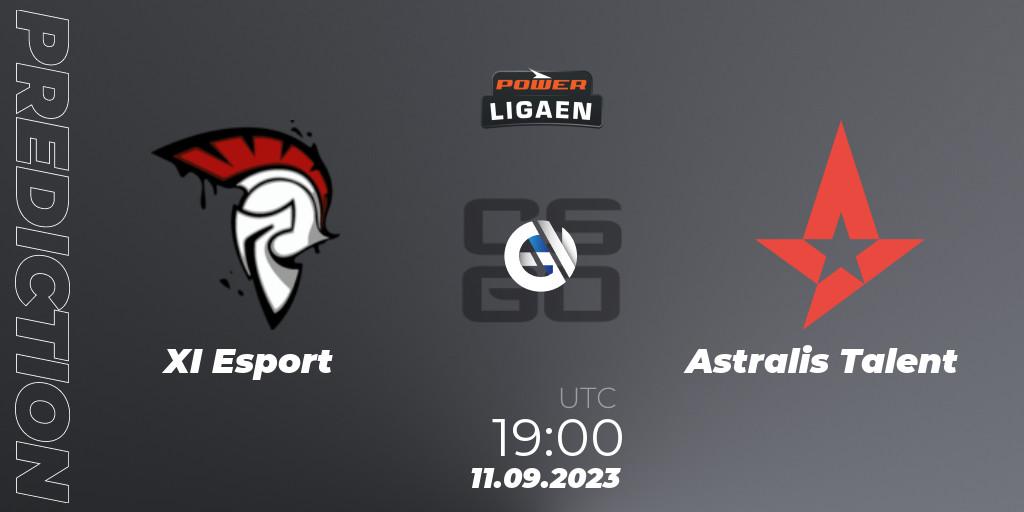 XI Esport vs Astralis Talent: Match Prediction. 11.09.23, CS2 (CS:GO), POWER Ligaen Season 24 Finals